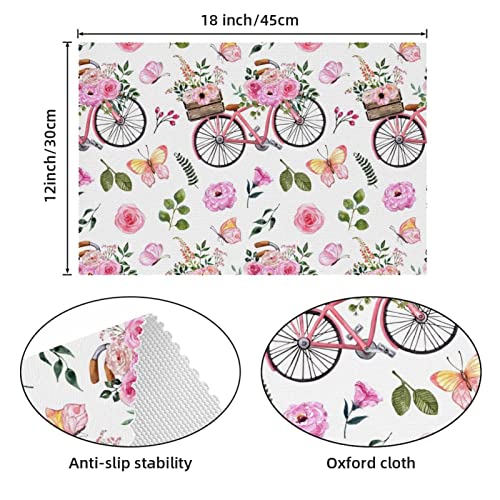 Sets de table lavables pour protéger de la chaleur lot de 6 pièces rose - 5