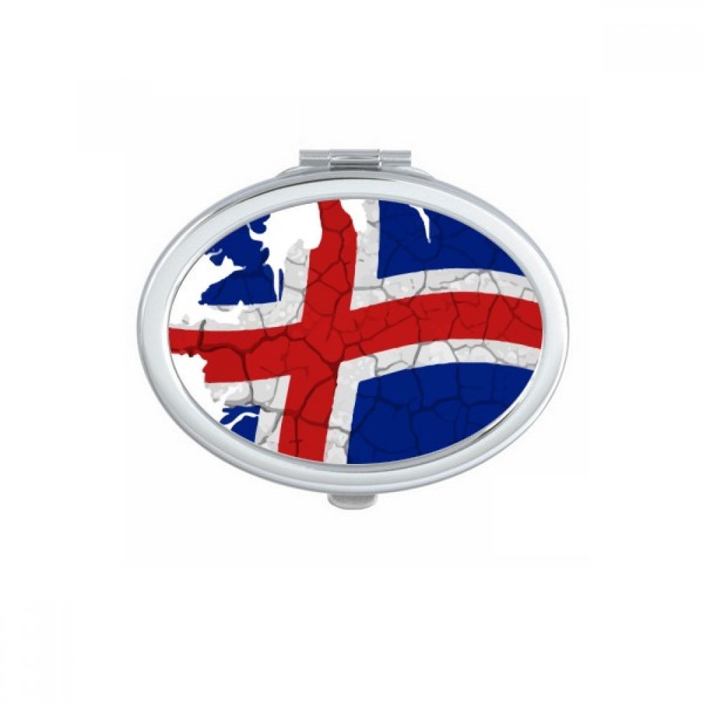 Miroir portable à la main Islande au design résumé artistique