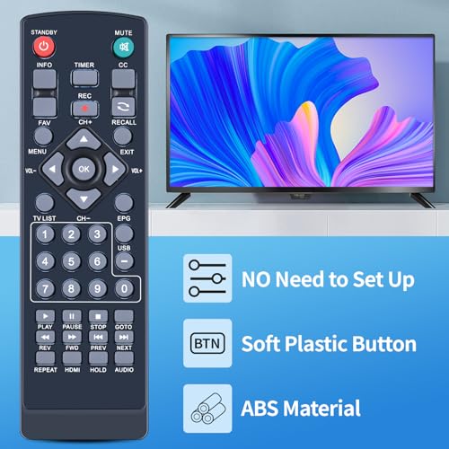 Télécommande de rechange pour boîtier décodeur Mediasonic Homeworx ATSC HW130RN - 2