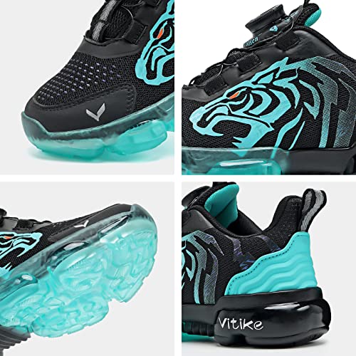 Kids Sneakers Running Tennis Shoes Black Blue Green Big Kid 54