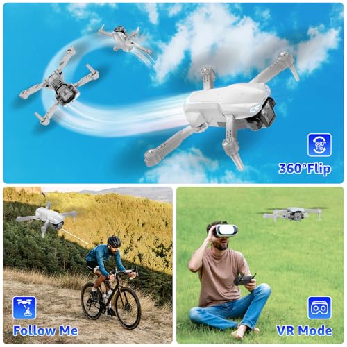 X-shop Drone with Camera for Kids & Adults, 1080P HD Mini FPV Drones with Altitude Hold, One-Key Take Off/Landing, Headless Mode, 360° Flips, Speed Adjustment, Toys Gifts for Boys Girls, Beginner - Image 8