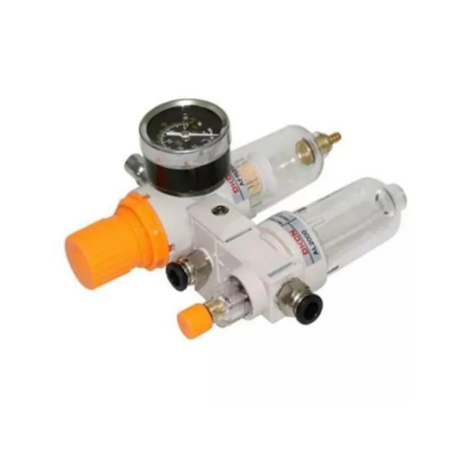 Regulador de filtro de compresor de aire, separador de agua y aceite, válvula Reguladora de filtrado, medidor de presión lubricador de drenaje automático, 1 ud.