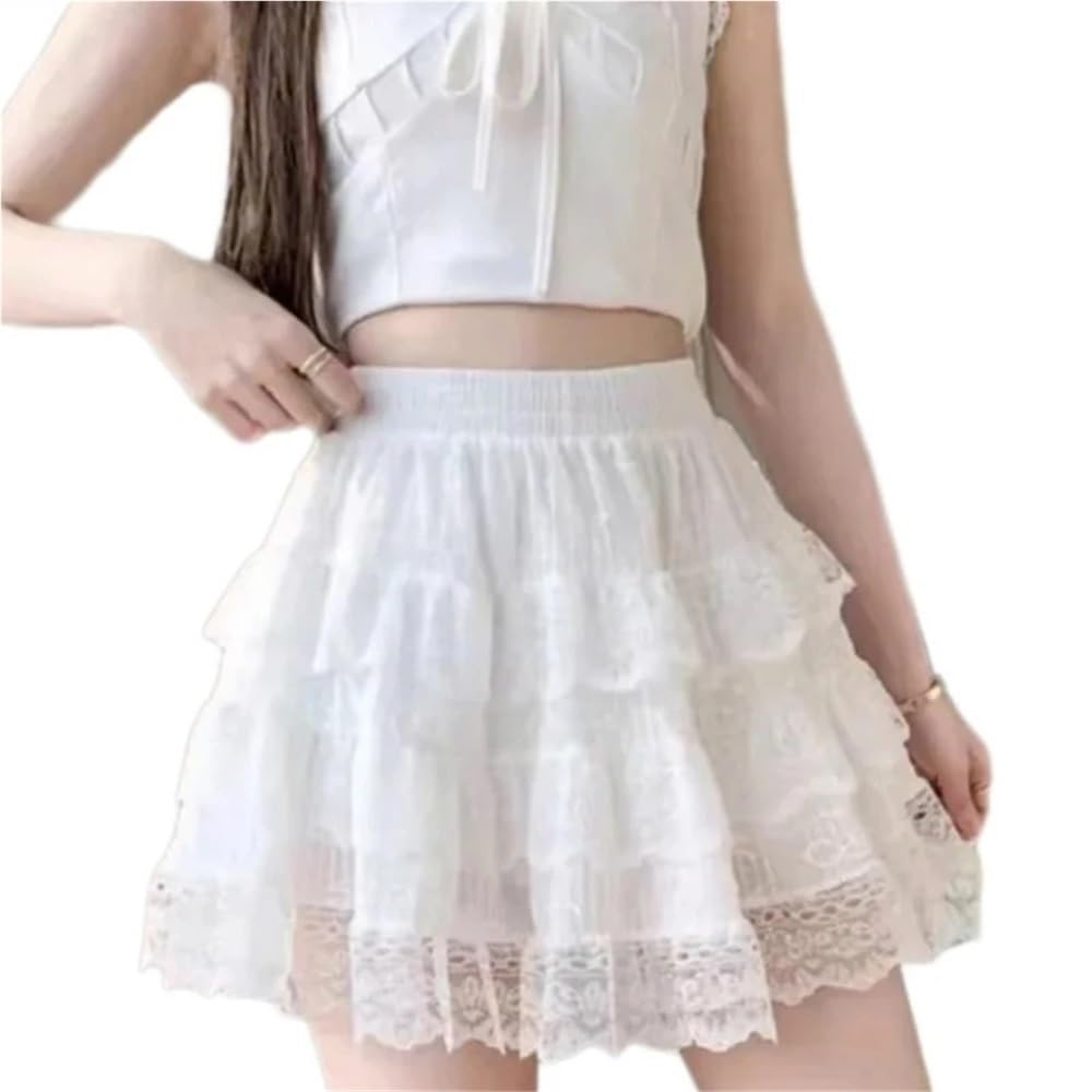 Culotte courte en dentelle raffinée et short de sécurité premium blanc