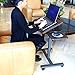 Seville Classics Solid-Top Height Adjustable Mobile Laptop Computer Desk Cart Ergonomic Home Office Stand Rolling Side Table, Tilt (28