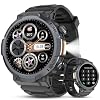 Military Smart Watches for Men(Answer/Make Calls), 1.53″ HD Fitness Watch, Heart Rate Sleep Monitor, Smart Watch for Men,120+ Sport Modes, IP68 Waterproof Smartwatch for Android iOS, 30Day, Black