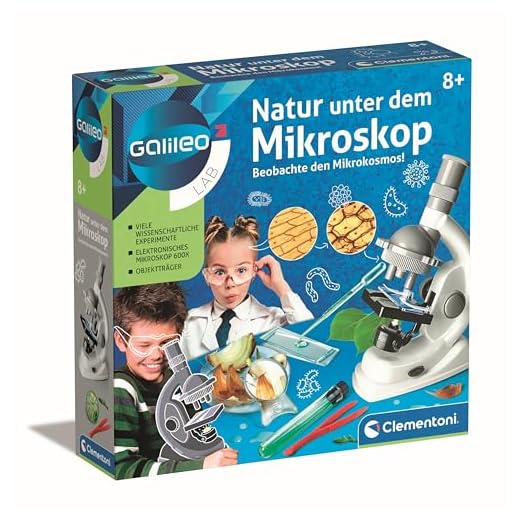 Clementoni Galileo Lab – Natur unter dem Mikroskop, Mikroskop für Kinder, Biologie-Labor für Schulkinder, Spielzeug für Kinder ab 8 Jahren von Clementoni 69804