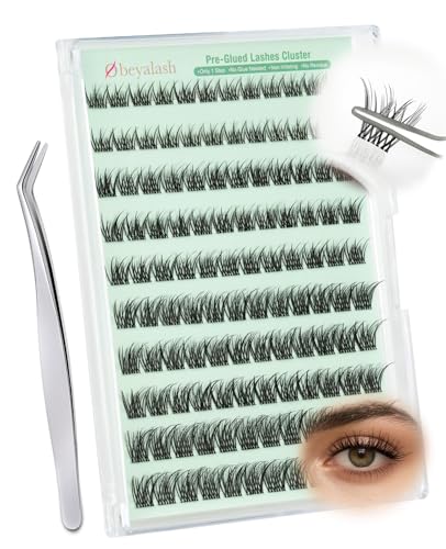 Obeyalash Press On Lashes Selbstklebend Wimpern Wiederverwendbar C Curl Wimpern Von Unten Kleben Wispy Cluster Eyelashes 8-14mix Soft and Resuable 120pcs(YLB40)