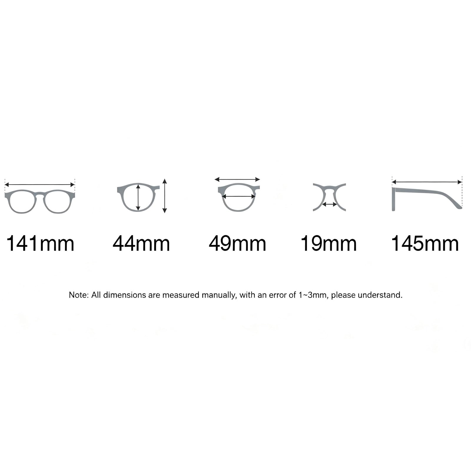 Monturas de Gafas Anteojos Gafas de 44 mm
