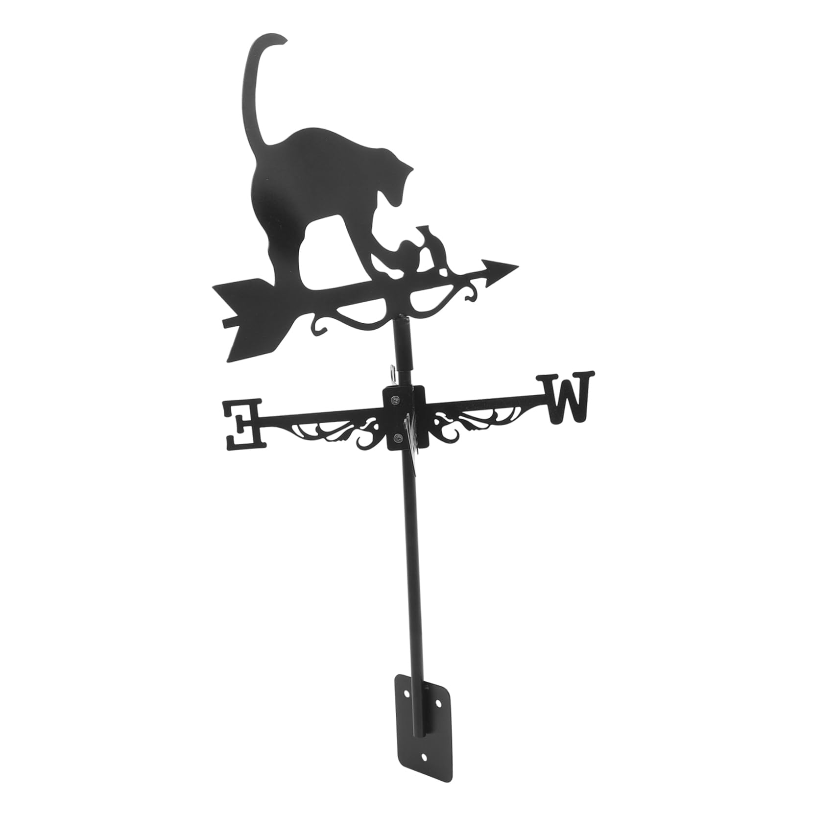 Girouette de jardin noire en acier pour décorer le toit du garage et de la grange