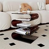 Design artistique moderne : la forme incurvée unique de cette table d'appoint offre une touche artistique frappante, améliorant l'élégance de n'importe quelle pièce et servant de point focal captivant dans votre maison.