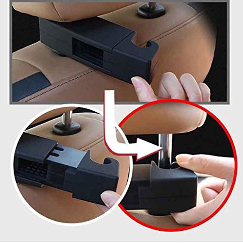 Appendiabiti per Auto in Morbida Pelle PU Appendiabiti per Giacca Cappotto Sedile Posteriore Poggiatesta Appendiabiti Maniglia di Sicurezza Gancio per Appendere