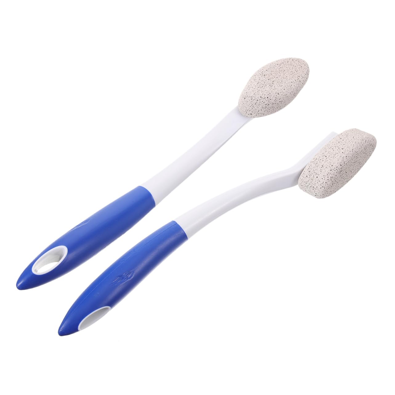 PLAFOPE 2pcs Foot File Tool Long Handle Volcanic Stone Foot Scrubber for Dead Skin Removal for Home