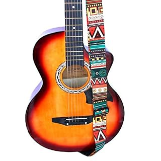 Sangle de guitare, support de ceinture de guitare avec des extrémités en cuir pour Jacquard de guitare électrique… - Les Beatles, Paul McCartney, John Lennon, RIngo Starr, George Harrison