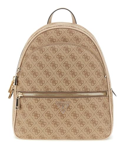 Sac à dos femme GUESS Manhattan II grand format L coloris beige Latte imprimé logo