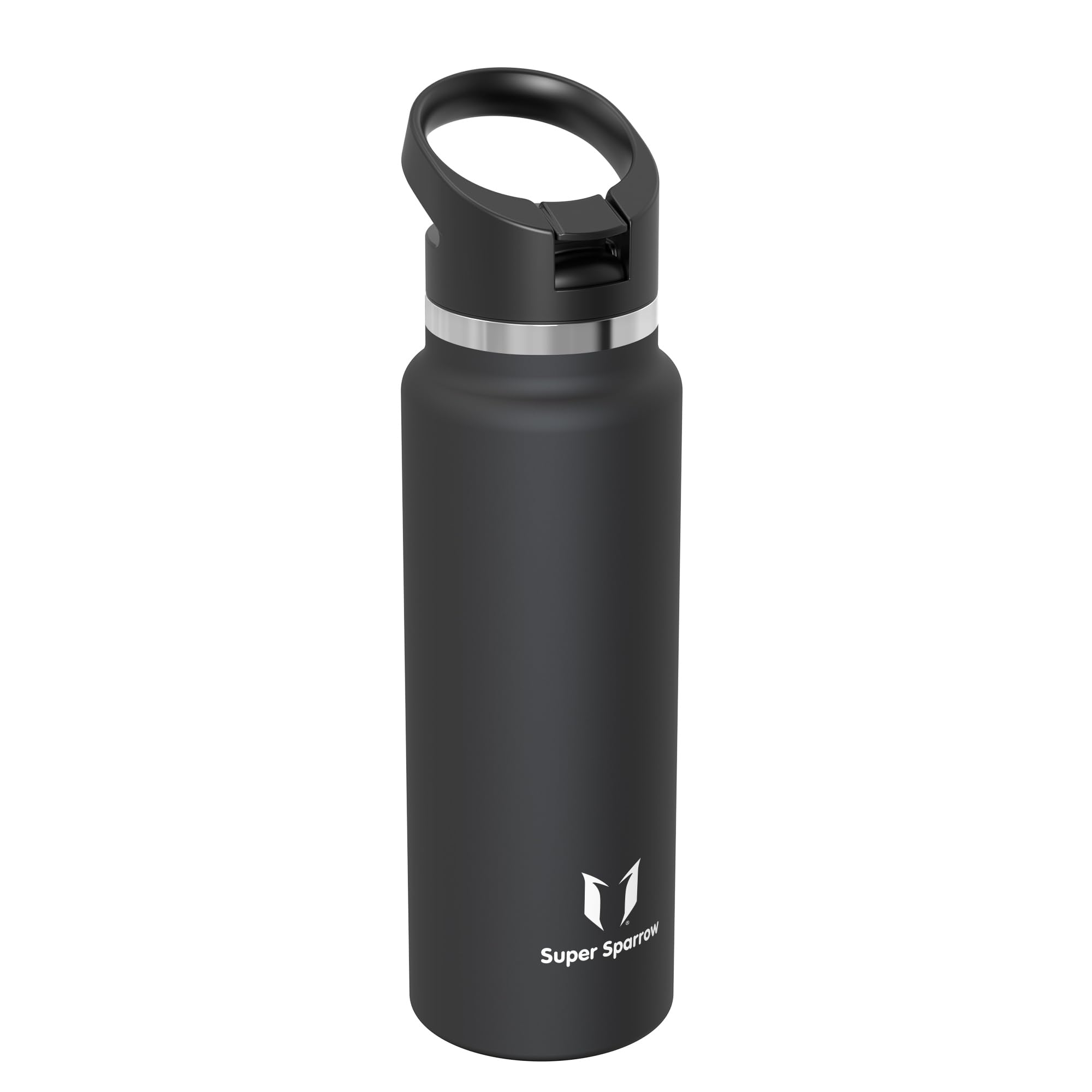 Super Sparrow Borraccia Termica - 500ml, 750ml, 1000ml, 1.2L, 1.5L- SwivelSip Inox Bottiglia - Senza BPA Borracce Termiche, Borraccia Ergonomica per Bambini, Sportiva, Bici, Campeggio, Palestra