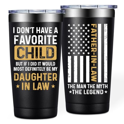 BIRGILT Father in Law Gifts - Fathers Day Christmas Birthday Gifts for Father in Law - 20oz Tumbler Cup