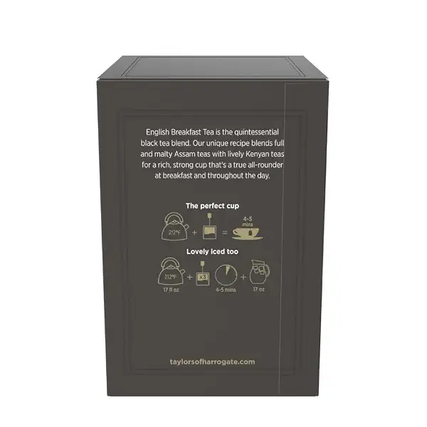 Taylors of Harrogate English Breakfast, Black Tea, Individually Wrapped Bags, 20 Count (Pack of 6), Rich, Bright & Malty, Caffeinated, Enjoy Hot or Iced, 120 Teabags 4