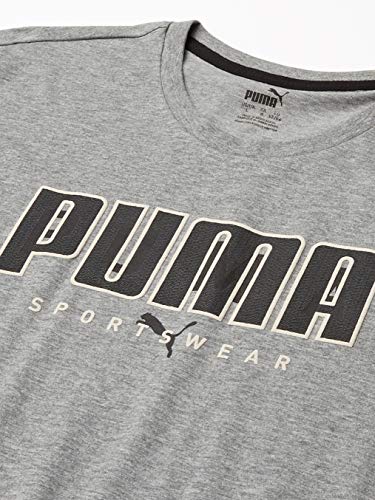 Puma Men's Athletics Tee, Medium Gray Heather, S #TOP1