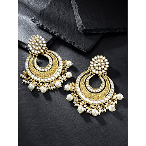 Image of Peora Traditional Indian Ethnic Earrings Jewellery Set Gift for Women Girls
