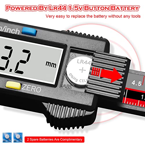 Digital Caliper, Qfun Caliper Measuring Tool Electronic Micrometer