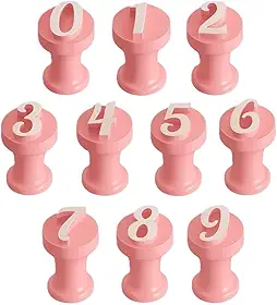 Kit Molde Carimbo Marcador de Doces Brigadeiro Números Idade Aniversário