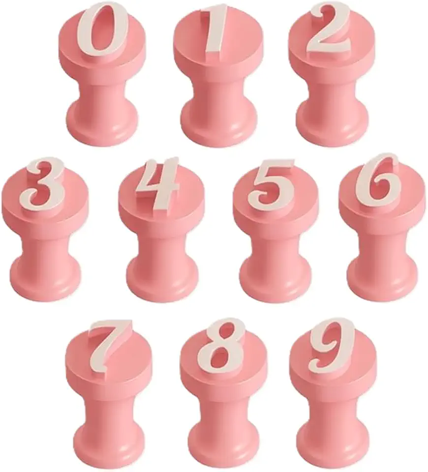 Kit Molde Carimbo Marcador de Doces Brigadeiro Números Idade Aniversário