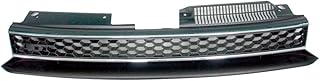 Grill sans logo en Look-GTi compatible avec Volkswagen Golf VI 2008-2012 Noir/Chromé