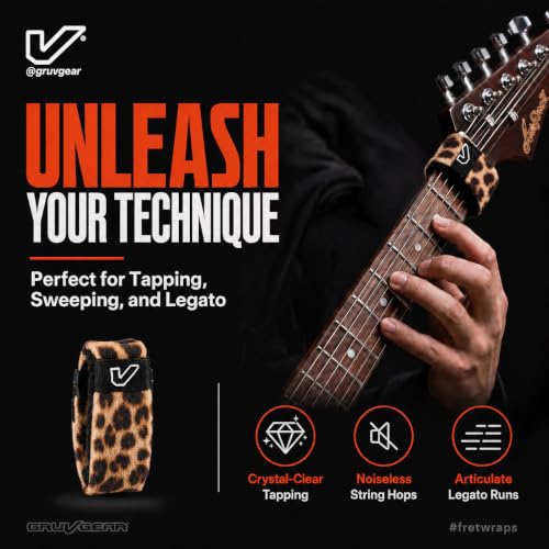 Image of Gruv Gear FretWraps Wild 'Leopard' String Muter 1-Pack , Small, Leopard Print