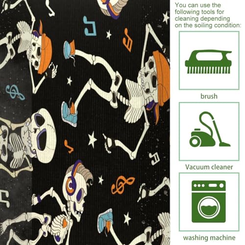 2 alfombrillas de cocina lavables con estampado de notas musicales 5