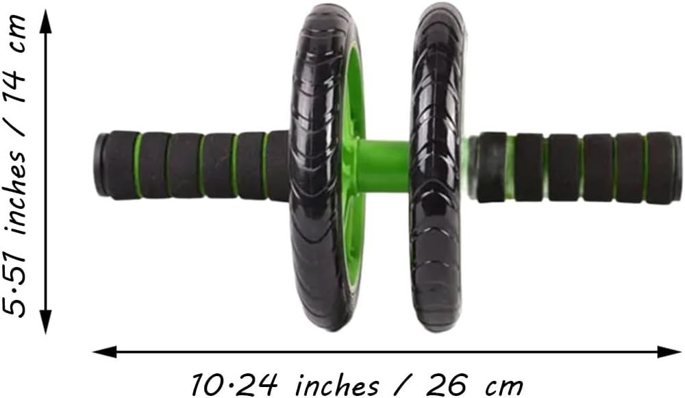 Abdominal Roller Wheels Ab Trainer with Knee Pad Core Workout Exercise Muscle Fitness Equipment Men Women for Home Office Gym Outdoors