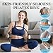 gymfrog 13 PCS Pilates Equipment Kit for Women,Pilates Ring and Ball Set with Resistance Bands,Core Sliders, Socks, Bag & Guide for Starter Home Workout Fitness Gym Essentials