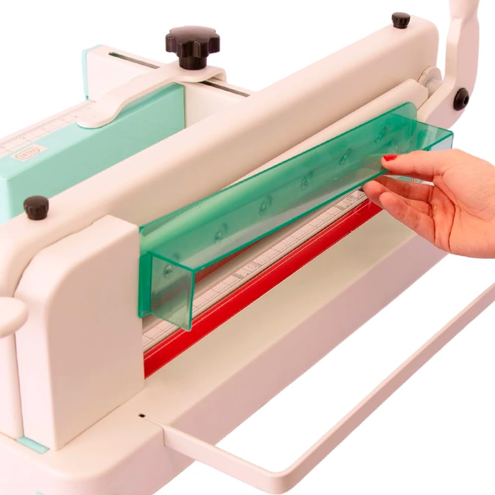 Craftelier Papierschneider, A4, 30 cm, präziser Schnitt bis 400 Blatt, professionelle industrielle Schneidemaschine mit doppeltem Sicherheitssystem und verstärktem Stahlrahmen für große Arbeiten