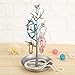 Salmue Fashion Jewelry Display Stand Money Tree Earrings Necklace Hanging Jewelry Display Storage Tools(Antique Sliver)