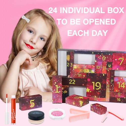 Hywestger SET006 Makeup Advent Calendar 2024 Teens Girls Christmas Countdown Calendar Makeup Gift Set,Xmas 24 Individually Gift Box Calendar thumb #2