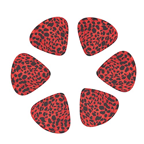 Ensemble de 12 médiators de guitare à motif léopard rouge pour guitare acoustique, guitare électrique, contrebasse… - Les Beatles, Paul McCartney, John Lennon, RIngo Starr, George Harrison Ensemble de 12 médiators de guitare à motif léopard rouge pour guitare acoustique, guitare électrique, contrebasse… – Image 3