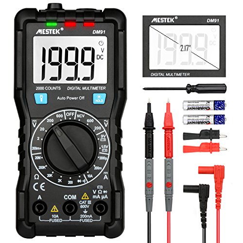 Digital Multimeter AC DC Current Voltage MESTEK AutoRanging NCV Voltage Tester Amp Ohm