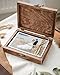 Vintage Walnut Personalized Photo Box – Rustic Handmade Gift for Weddings & Special Memories (Walnut (vintage), for Photo 4x6