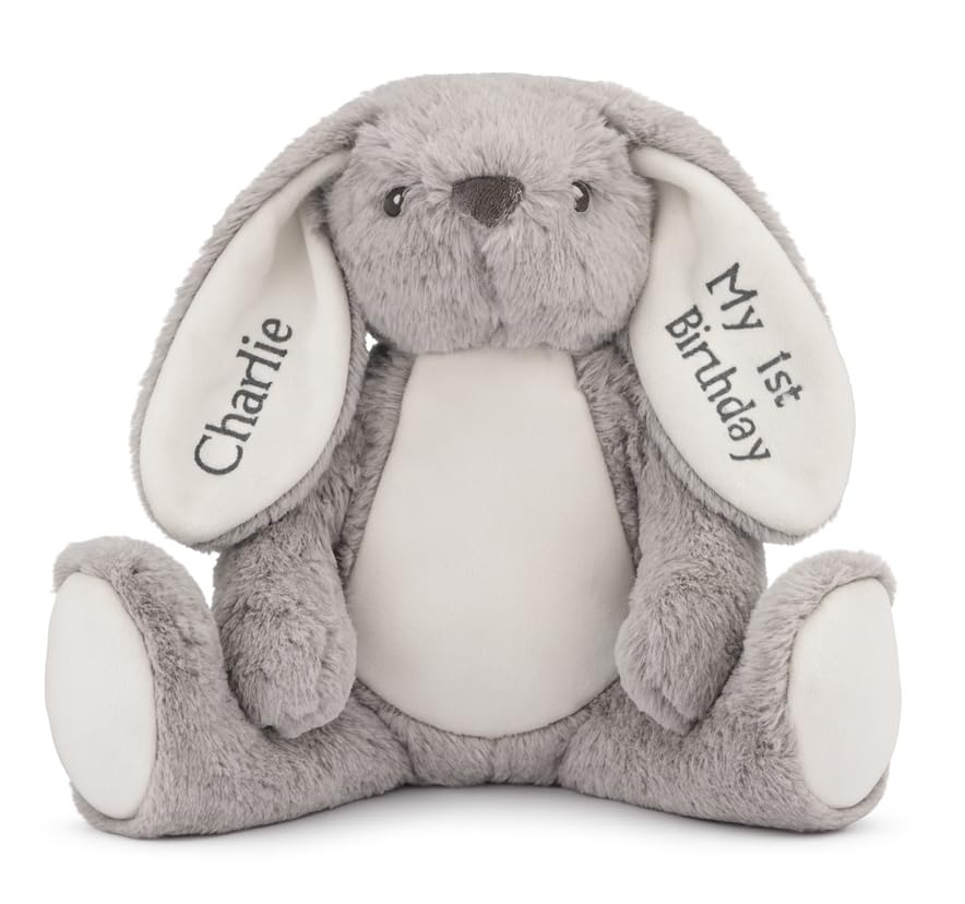Sponsored Ad – Personalised Bunny Teddy, Soft Plush Rabbit with Name, Newborn Baby Gift, Custom Keepsake, Baby’s 1st