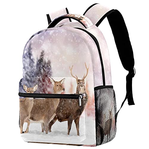 Sacs à dos légers cerfs en hiver parfaits pour porter les livres d'école