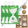 Deshumidificadores Armarios,480g Bolsas Antihumedad Deshumidificador,Antihumedad Armarios,Absorbentes Humedad para Colgar,Eliminar Humedad para Armarios,Olores Desagradables,Antimoho
