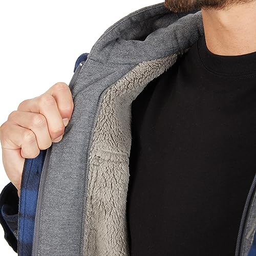 Image of Smith's Workwear Men's Big Men's Sherpa-lined Microfleece Shirt Jacket
