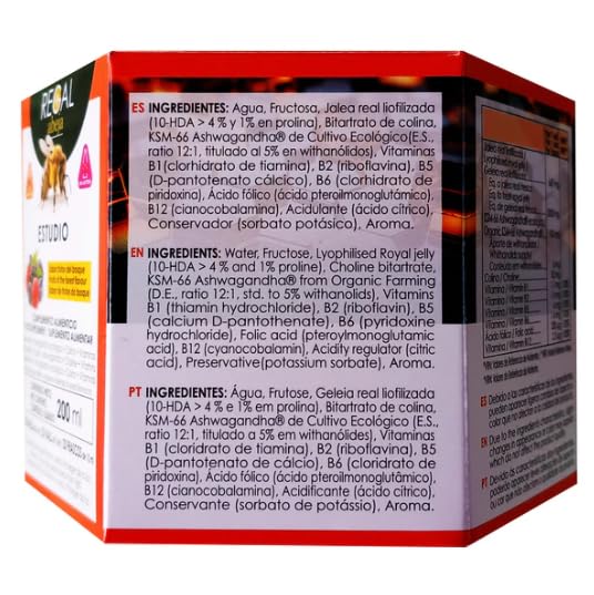 Jalea Real 2000 Estudio. 20 Viales | Suplemento con Jalea Real, Ashwagandha y Colina | Mejora Memoria y Concentración | Reduce Cansancio Mental | Ideal para Estudiantes y Opositores