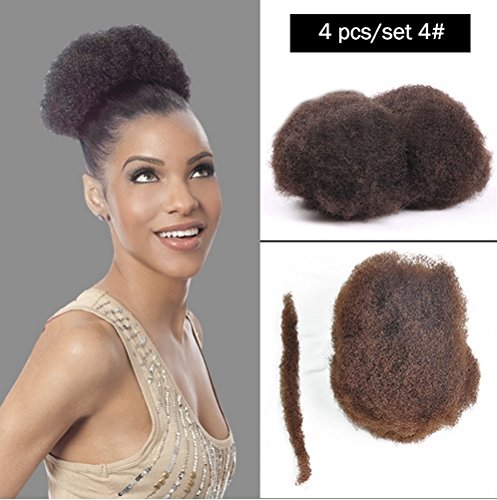 Yonna Hair 4pcs/lot Tight Afro Kinky Bulk Hair 100% Human Hair For DreadLocks,Twist Braids #4,8" inch