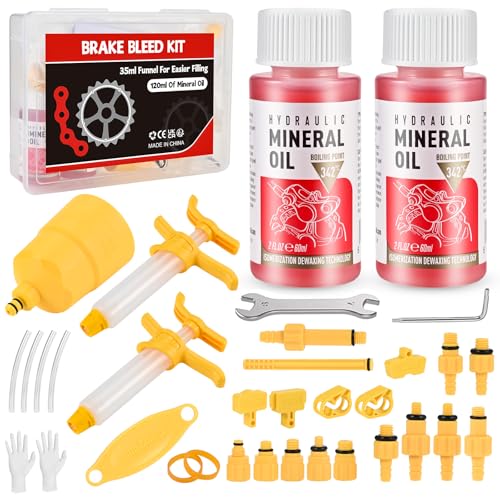 Tigvio Bremsflüssigkeit Set, Entlüftungskit Set mit 120 ml...