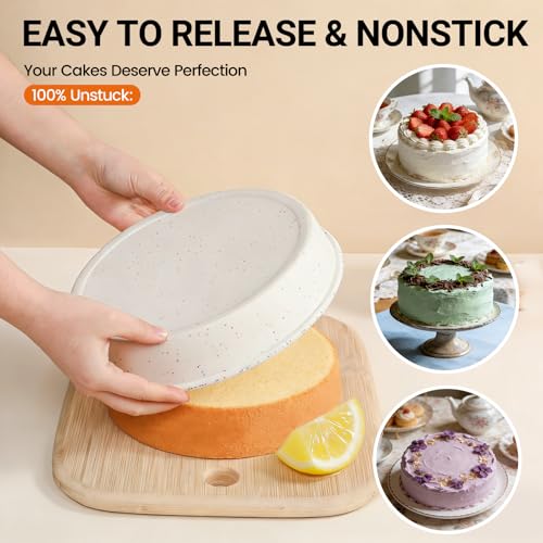 50% Off SJ Silicone Round Cake Pan Set with Metal Frame