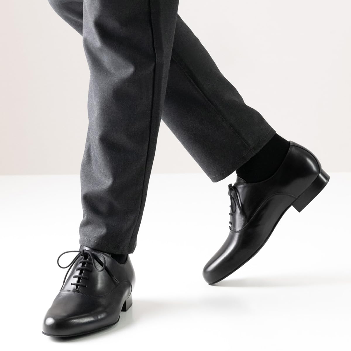 Werner Kern Herren Tanzschuhe Lugano 28015 - Leder Schwarz - Normalweite - 2 cm Standard Absatz - Made in Italy