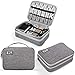 Electronics Organizer, Jelly Comb Electronics Cable Organizer Bag Double Layer Travel Cable Storage Bag for Cables, Laptop Charger, Tablet (Up to 11'') and More-Thick Large(Grey)
