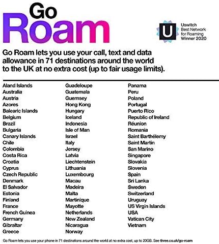 Three 10GB data Pay As You Go SIM