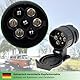 fouraces Premium Anhänger Adapter - 13 auf 7 polig, Auto zu Hänger, für Pkw, Kfz und LKW - kurz, Anhängerkupplung, Adapterstück, schwarz
