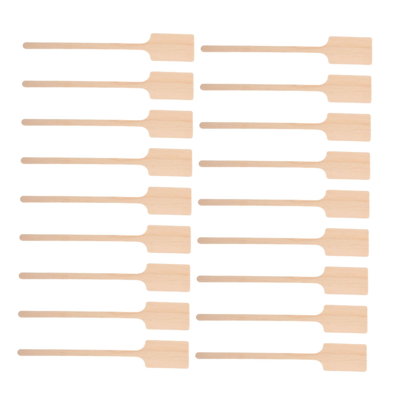 STOBAZA Set of 10 Wooden Stir Rods Cocktail Stirrer Sticks Square Head for Daily Use Parties Events